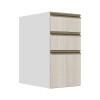 Módulo Balcão 35cm 3 Gavetas 100% MDF Cozinha Modulada Gold J Robel Branco/Aspen