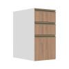 Módulo Balcão 35cm 3 Gavetas 100% MDF Cozinha Modulada Gold J Robel Branco/Hanover