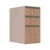 Módulo Balcão 35cm 3 Gavetas 100% MDF Cozinha Modulada Gold J Robel Fendi/Hanover