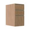Módulo Balcão 35cm 3 Gavetas 100% MDF Cozinha Modulada Gold J Robel Hanover/Amendoeira BP