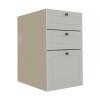 Módulo Balcao 40cm 3 Gavetas 100% MDF Cozinha Modulada Provence Robel Fendi/Branco Matte