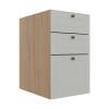 Módulo Balcao 40cm 3 Gavetas 100% MDF Cozinha Modulada Provence Robel Hanover/Branco Matte