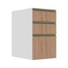 Módulo Balcão 40cm 3 Gavetas 100% MDF Cozinha Modulada Gold J Robel Branco/Hanover