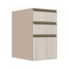 Módulo Balcão 40cm 3 Gavetas 100% MDF Cozinha Modulada Gold J Robel Fendi/Aspen