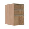 Módulo Balcão 40cm 3 Gavetas 100% MDF Cozinha Modulada Gold J Robel Hanover/Amendoeira BP