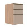 Módulo Balcão 40cm 3 Gavetas 100% MDF Cozinha Modulada Gold J Robel Hanover/Fendi Matte