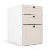 Módulo Balcao 40x68x56cm 3 Gavetas 100% MDF Cozinha Provence Robel Branco/Off White Matte