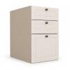 Módulo Balcao 40x68x56cm 3 Gavetas 100% MDF Cozinha Provence Robel Fendi/Off White Matte