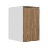 Módulo Balcão 40cm 1 Porta 100% MDF Cozinha Modulada Gold J Robel Branco/Amendoeira BP
