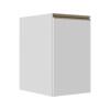 Módulo Balcão 40cm 1 Porta 100% MDF Cozinha Modulada Gold J Robel Branco/Branco Matte