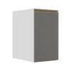 Módulo Balcão 40cm 1 Porta 100% MDF Cozinha Modulada Gold J Robel Branco/Cinza Matte