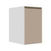 Módulo Balcão 40cm 1 Porta 100% MDF Cozinha Modulada Gold J Robel Branco/Fendi Matte
