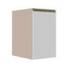 Módulo Balcão 40cm 1 Porta 100% MDF Cozinha Modulada Gold J Robel Fendi/Branco Matte