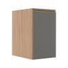 Módulo Balcão 40cm 1 Porta 100% MDF Cozinha Modulada Gold J Robel Hanover/Cinza Matte