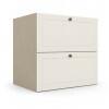 Módulo Balcão 60x68x56cm 2 Gavetas + 1 Gaveta Oculta 100% MDF Cozinha Provence Robel Fendi/Off White Matte