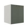 Módulo Balcao 60cm 2 Portas 100% MDF Cozinha Modulada Provence Robel Branco/Salvia Matte
