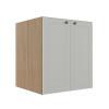 Módulo Balcao 60cm 2 Portas 100% MDF Cozinha Modulada Provence Robel Hanover/Branco Matte