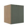 Módulo Balcao 60cm 2 Portas 100% MDF Cozinha Modulada Provence Robel Hanover/Salvia Matte