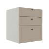 Módulo Balcao 60cm 3 Gavetas 100% MDF Cozinha Modulada Provence Robel Branco/Fendi Matte