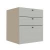 Módulo Balcao 60cm 3 Gavetas 100% MDF Cozinha Modulada Provence Robel Fendi/Branco Matte
