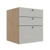 Módulo Balcao 60cm 3 Gavetas 100% MDF Cozinha Modulada Provence Robel Hanover/Branco Matte