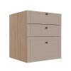 Módulo Balcao 60cm 3 Gavetas 100% MDF Cozinha Modulada Provence Robel Hanover/Fendi Matte