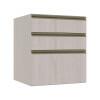Módulo Balcão 60cm 3 Gavetas 100% MDF Cozinha Modulada Gold Robel Fendi/Aspen
