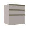 Módulo Balcão 60cm 3 Gavetas 100% MDF Cozinha Modulada Gold Robel Fendi/Fendi