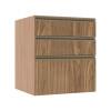 Módulo Balcão 60cm 3 Gavetas 100% MDF Cozinha Modulada Gold J Robel Hanover/Amendoeira BP