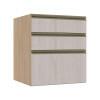 Módulo Balcão 60cm 3 Gavetas 100% MDF Cozinha Modulada Gold Robel Hanover/Aspen