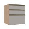 Módulo Balcão 60cm 3 Gavetas 100% MDF Cozinha Modulada Gold Robel Hanover/Fendi