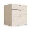 Módulo Balcão 60x68x56cm 3 Gavetas 100% MDF Cozinha Provence Robel Fendi/Off White Matte