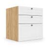 Módulo Balcão 60x68x56cm 3 Gavetas 100% MDF Cozinha Provence Robel Hanover/Branco Matte