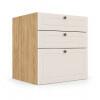Módulo Balcão 60x68x56cm 3 Gavetas 100% MDF Cozinha Provence Robel Hanover/Off White Matte