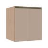 Módulo Balcão 60cm 2 Portas 100% MDF Cozinha Modulada Gold J Robel Hanover/Fendi Matte