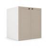 Módulo Balcão 60x68x56cm 2 Portas 100% MDF Cozinha Provence Robel Branco/Fendi Matte