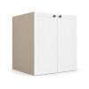 Módulo Balcão 60x68x56cm 2 Portas 100% MDF Cozinha Provence Robel Fendi/Branco Matte