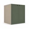 Módulo Balcão 60x68x56cm 2 Portas 100% MDF Cozinha Provence Robel Fendi/Salvia Matte