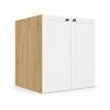 Módulo Balcão 60x68x56cm 2 Portas 100% MDF Cozinha Provence Robel Hanover/Branco Matte