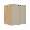 Módulo Balcão 60x68x56cm 2 Portas 100% MDF Cozinha Provence Robel Hanover/Fendi Matte