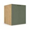Módulo Balcão 60x68x56cm 2 Portas 100% MDF Cozinha Provence Robel Hanover/Salvia Matte