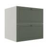 Módulo Balcao 70cm 1 Gaveta 1 Porta Basculante 100% MDF Cozinha Provence Robel Branco/Salvia Matte