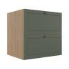 Módulo Balcao 70cm 1 Gaveta 1 Porta Basculante 100% MDF Cozinha Provence Robel Hanover/Salvia Matte