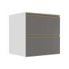 Módulo Balcão 70cm 1 Gaveta 1 Porta Basculante 100% MDF Cozinha Modulada Gold J Robel Branco/Cinza Matte
