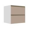 Módulo Balcão 70cm 1 Gaveta 1 Porta Basculante 100% MDF Cozinha Modulada Gold J Robel Branco/Fendi Matte