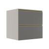 Módulo Balcão 70cm 1 Gaveta 1 Porta Basculante 100% MDF Cozinha Modulada Gold Robel Fendi/Cinza