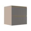 Módulo Balcão 70cm 1 Gaveta 1 Porta Basculante 100% MDF Cozinha Modulada Gold J Robel Fendi/Cinza Matte