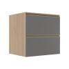 Módulo Balcão 70cm 1 Gaveta 1 Porta Basculante 100% MDF Cozinha Modulada Gold Robel Hanover/Cinza