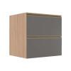 Módulo Balcão 70cm 1 Gaveta 1 Porta Basculante 100% MDF Cozinha Modulada Gold J Robel Hanover/Cinza Matte