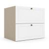 Módulo Balcao 70x68x56cm 1 Gaveta 1 Porta Basculante 100% MDF Cozinha Provence Robel Fendi/Branco Matte